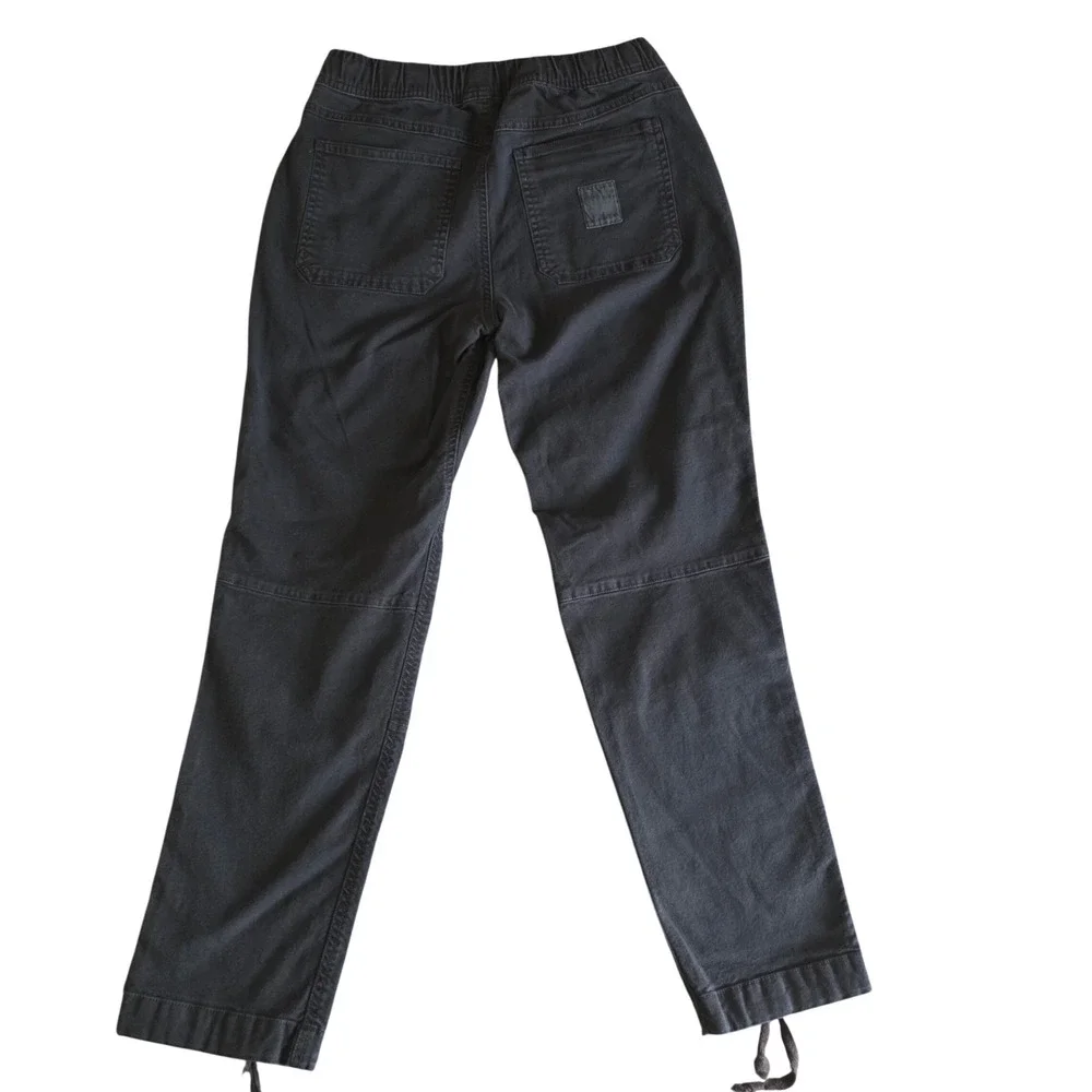 Topo Designs Mens Dirt Pants Black Organic Cotton Stretch Hiking Pants Small